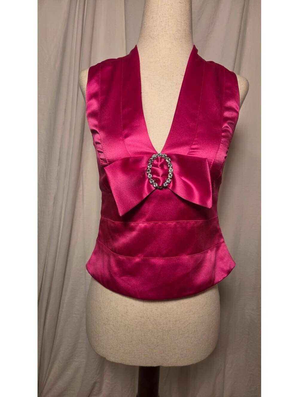 Vintage hot pink buckle J. R. Nites fashion top size 4p Sm